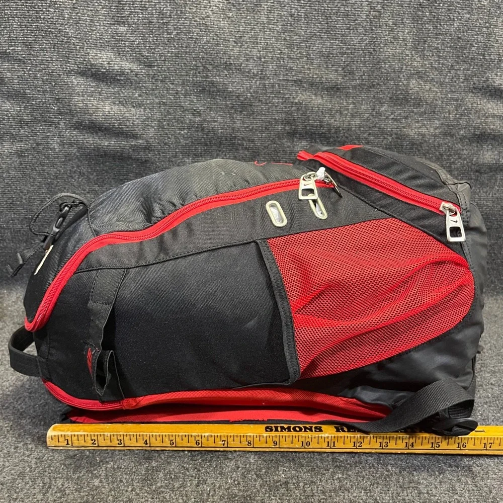 Nike BZ9203 Black Red Bat Holders Equipment Bag Diamond Elite Baseball Backpack